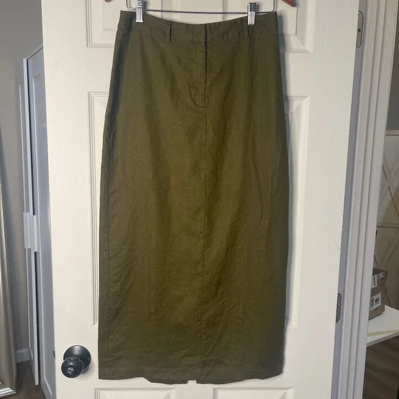 Reformation Midi Linen Skirt